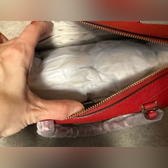 NEW with TAGS Kate Spade candied cherry red Mimi Satchel Crossbody NWT purse bag - Picture 8 of 9